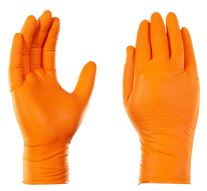 Rękawice nitrylowe bezpudrowe 4GRIP 50szt  Orange