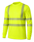 T-shirt roboczy z długim rękawem ostrzegawczy HI-VIS HT