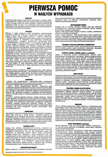 Instrukcja Pierwszej pomocy w nagłych wypadkach