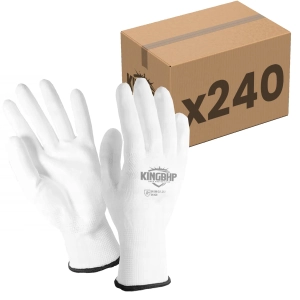 Rękawice robocze poliuretanowe RNYPU BIAŁE x240 par