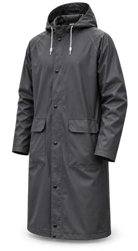 Płaszcz przeciwdeszczowy PVC AquaShield Pro Grafitowy